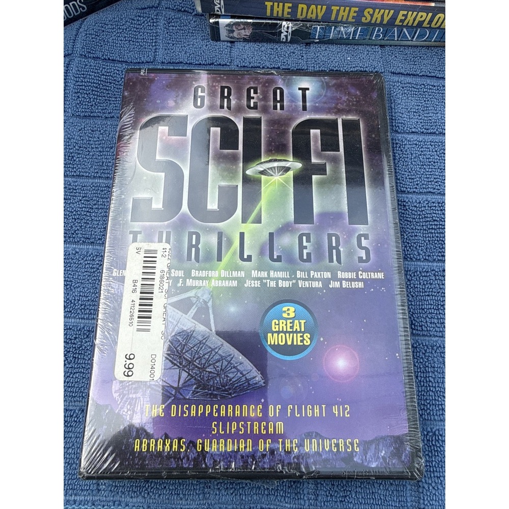 Great Sci-fi Thrillers DVD 3 Movies Flight 412 Slipstream Abraxas